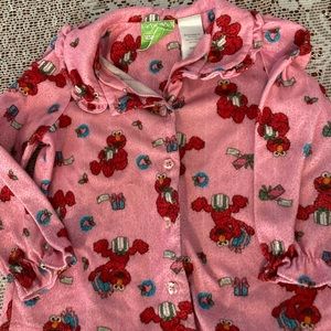 Elmo pajama top 3t long sleeve button down